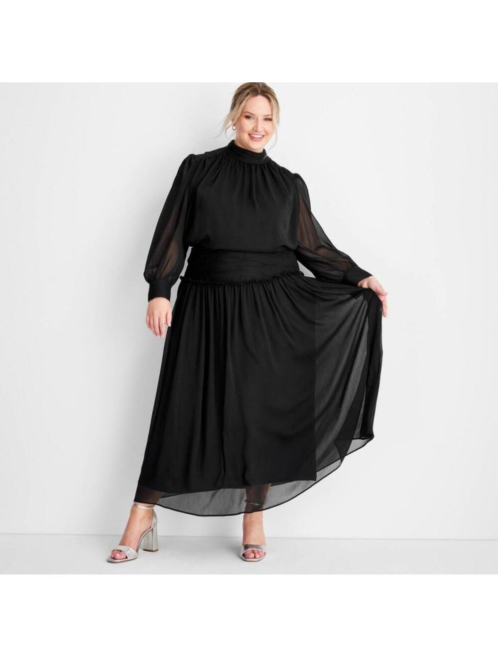 Midi skirt size 12 high black long skirt